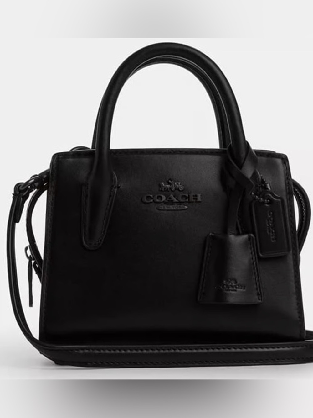 Coach Black Leather Mini Satchel